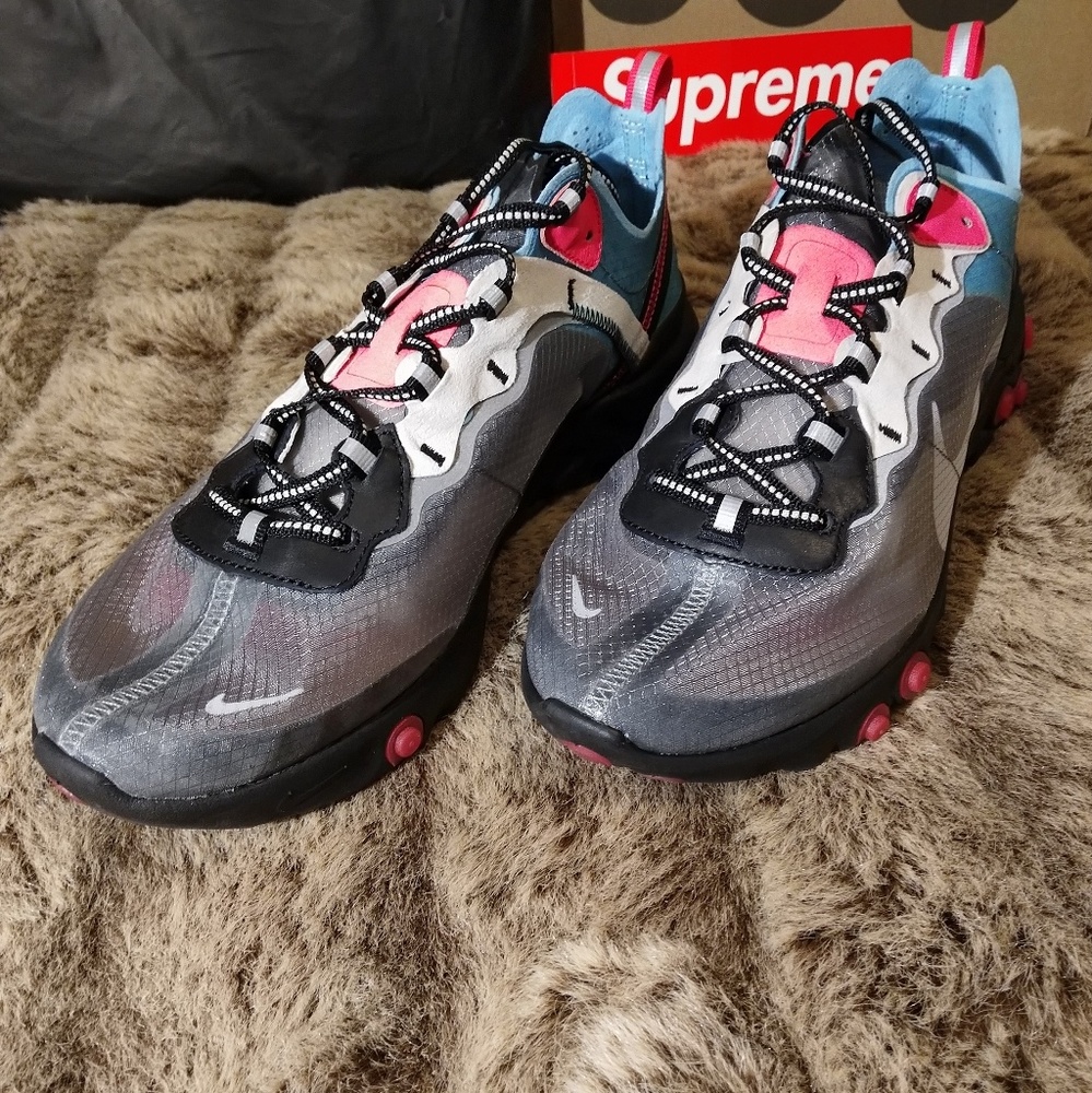 Nike React Element 87 Solar Red/Blue Chill